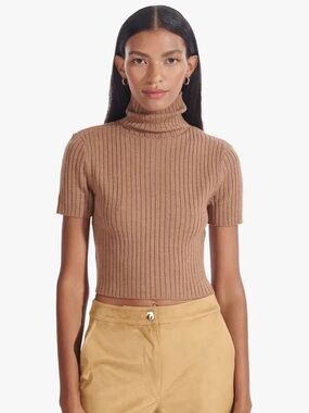 STAUD Lilou Ribbed Knit Sweater NWOT